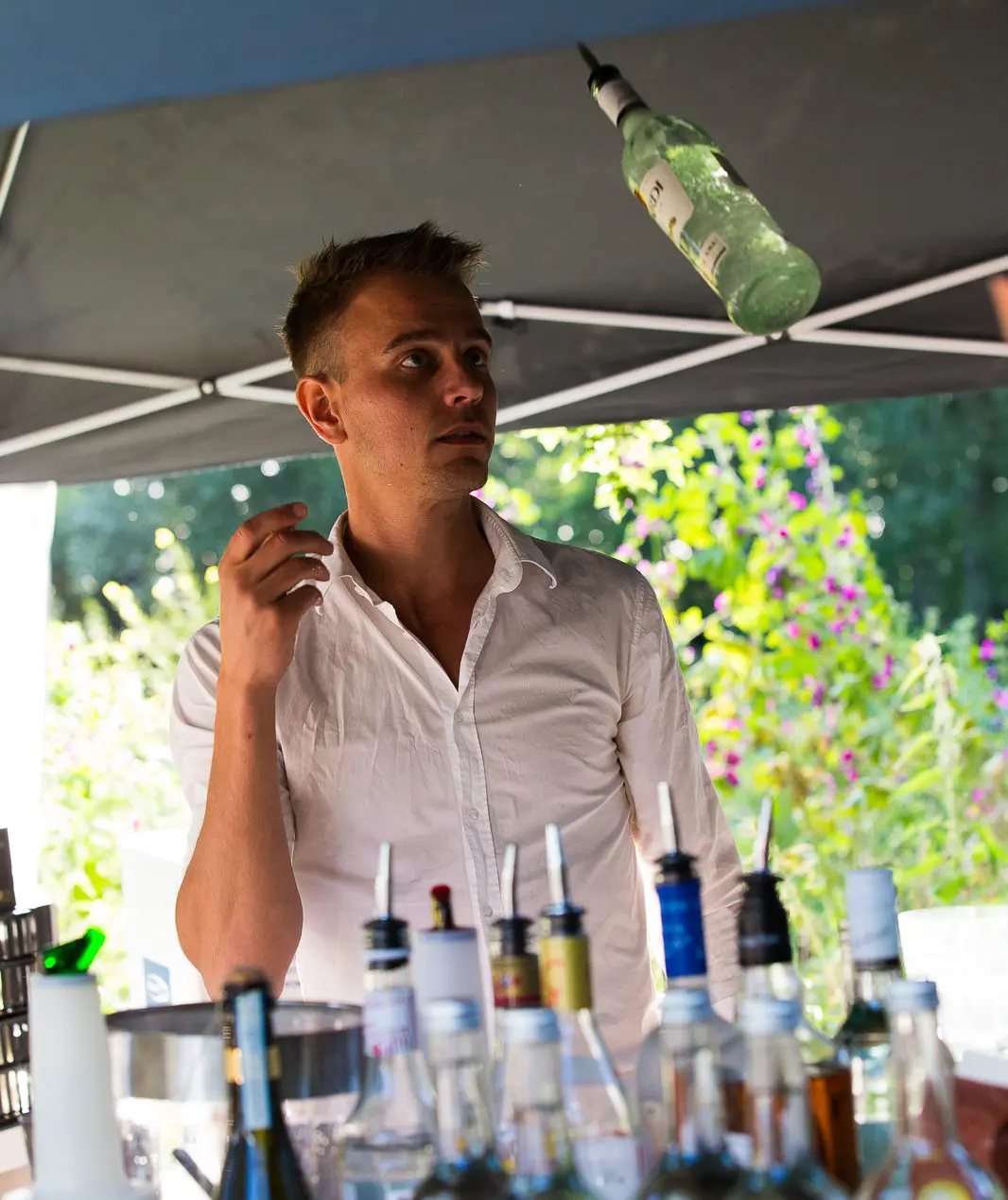 Man met fles